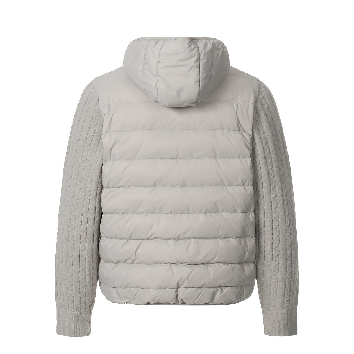 Hybrid Knit-Sleeve | Hooded Puffer Jacket - OMYGOODS
