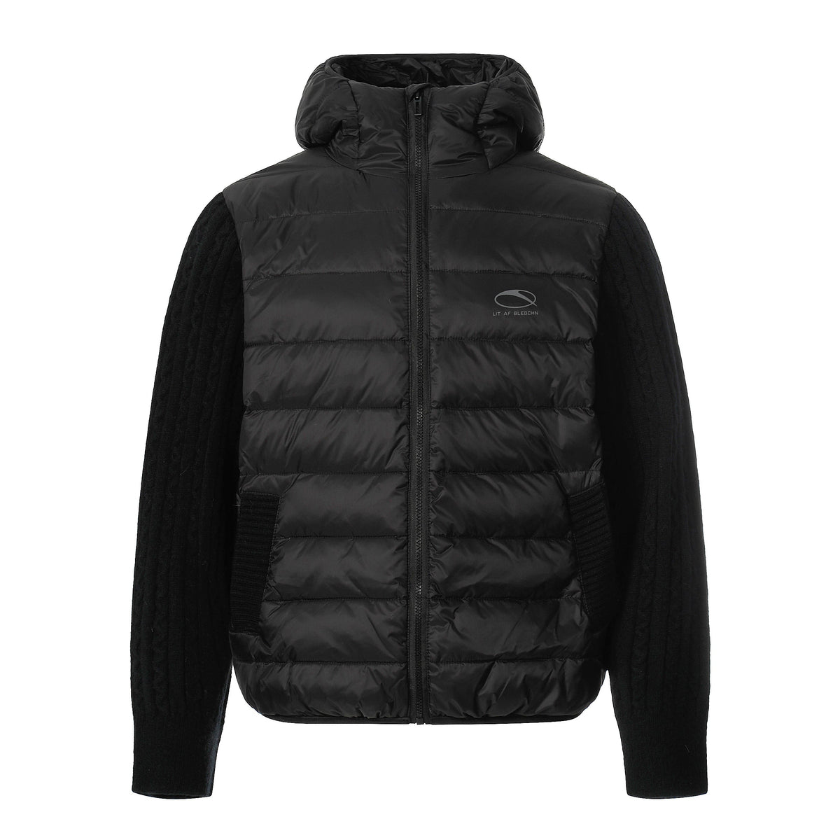 Hybrid Knit-Sleeve | Hooded Puffer Jacket - OMYGOODS