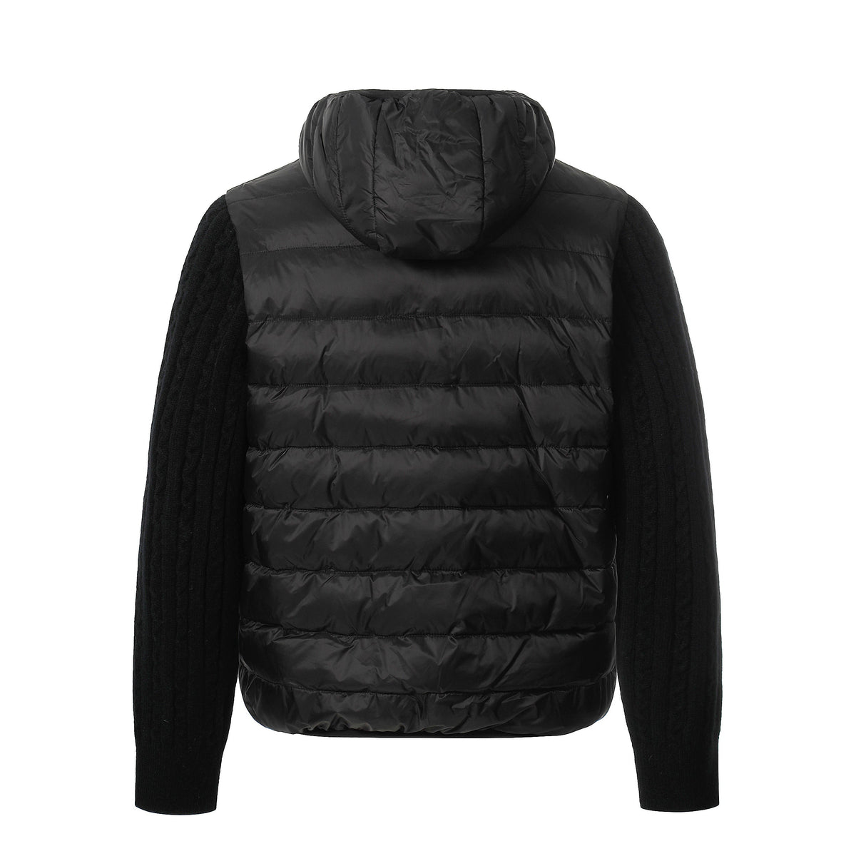 Hybrid Knit-Sleeve | Hooded Puffer Jacket - OMYGOODS