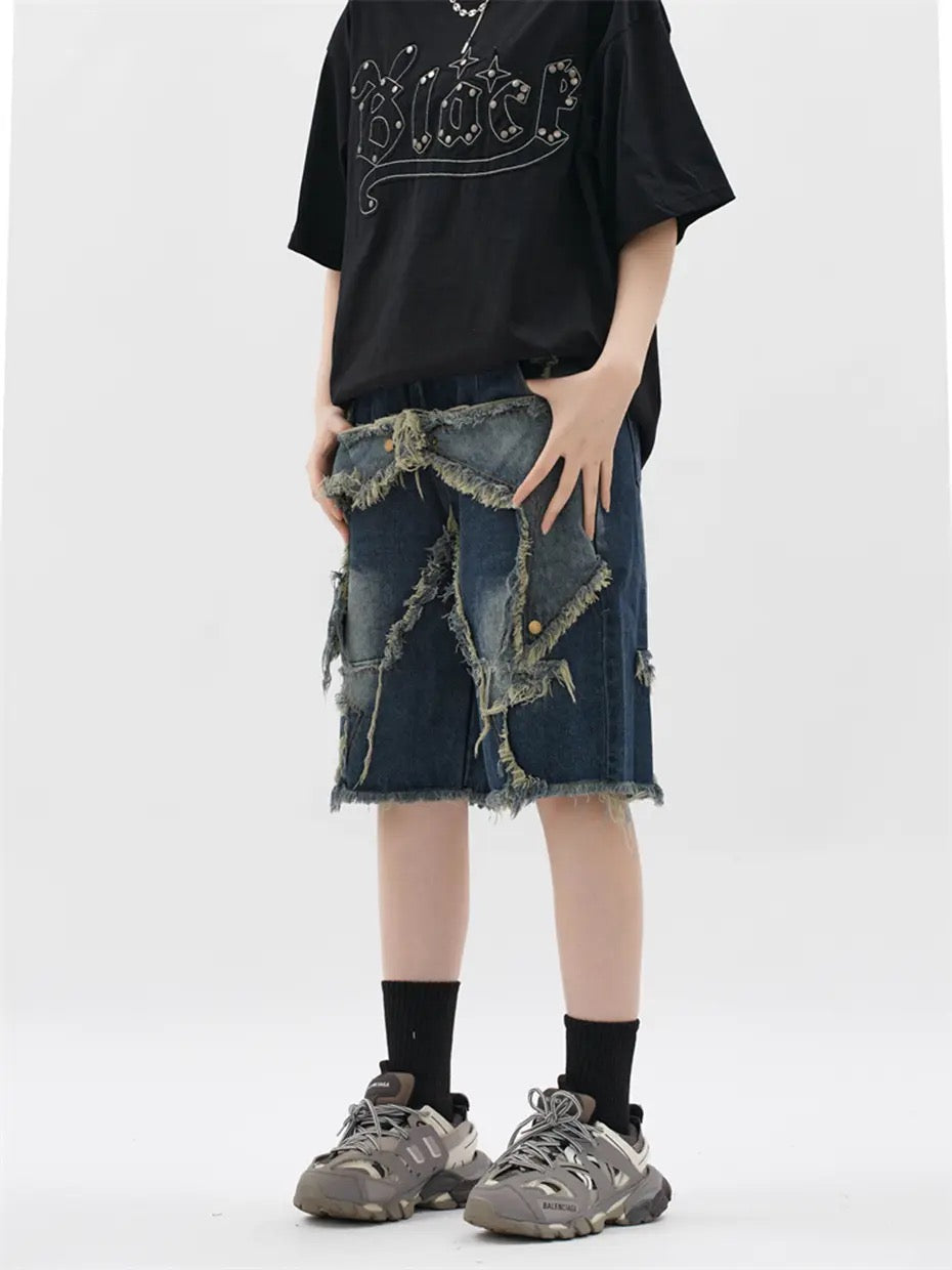 Tassel Star Denim Shorts