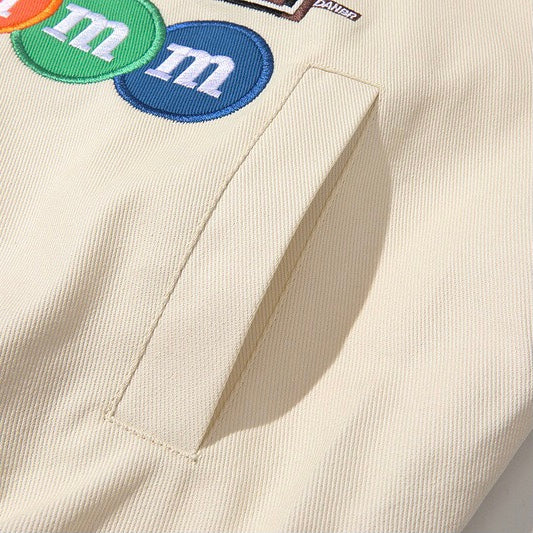 Patched Letterman Racing Jacket