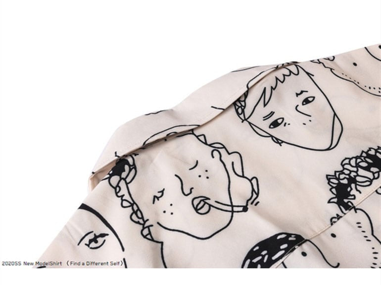 Beige 'Faces' Shirt