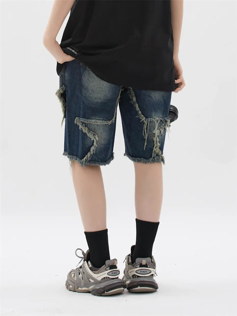 Tassel Star Denim Shorts