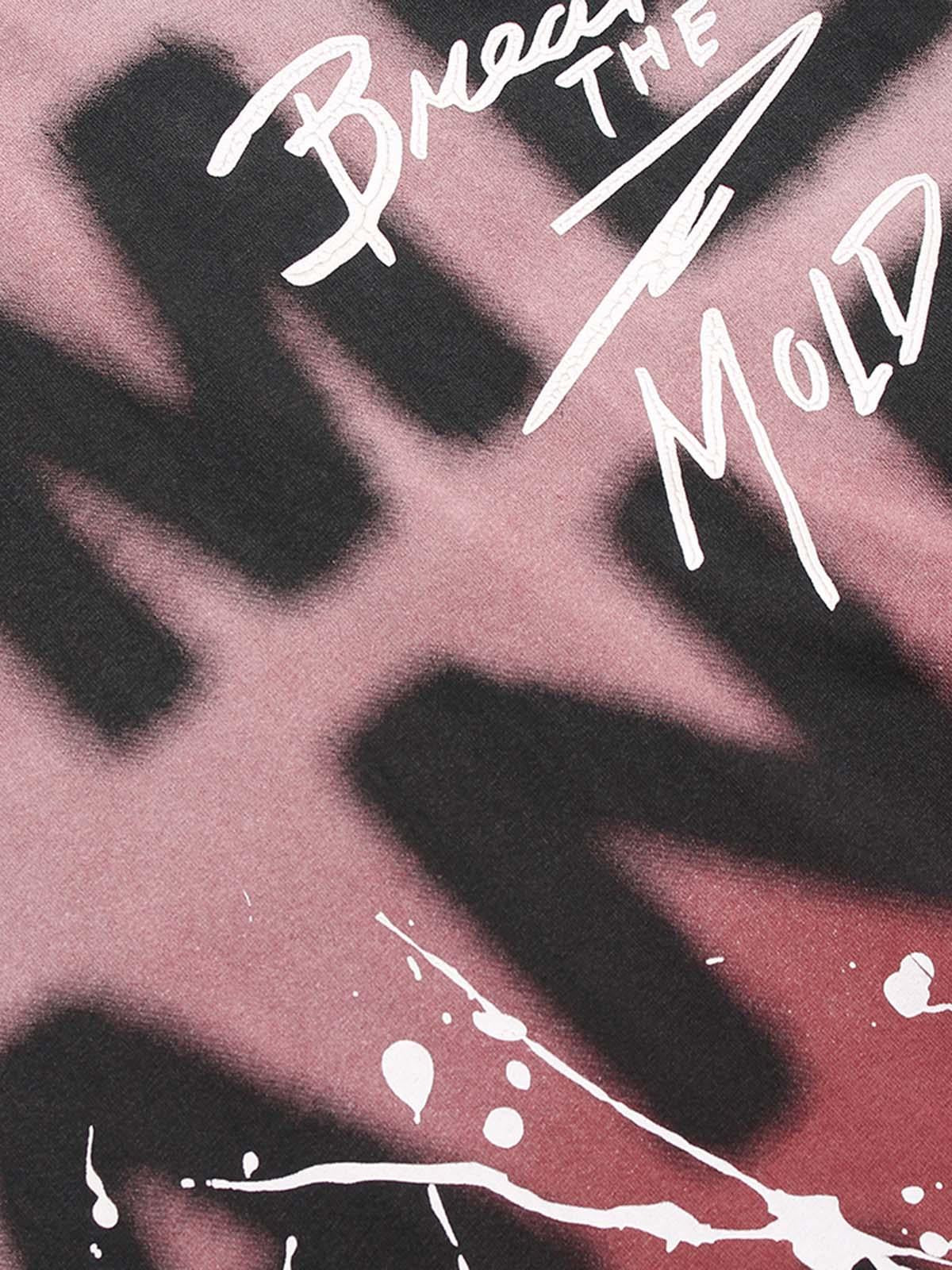 Omygoods Ink Splash Letter Print T-Shirt