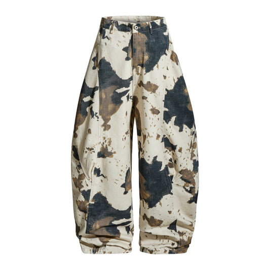 Inkstorm | Splatter-Wash Wide Barrel Pants - OMYGOODS