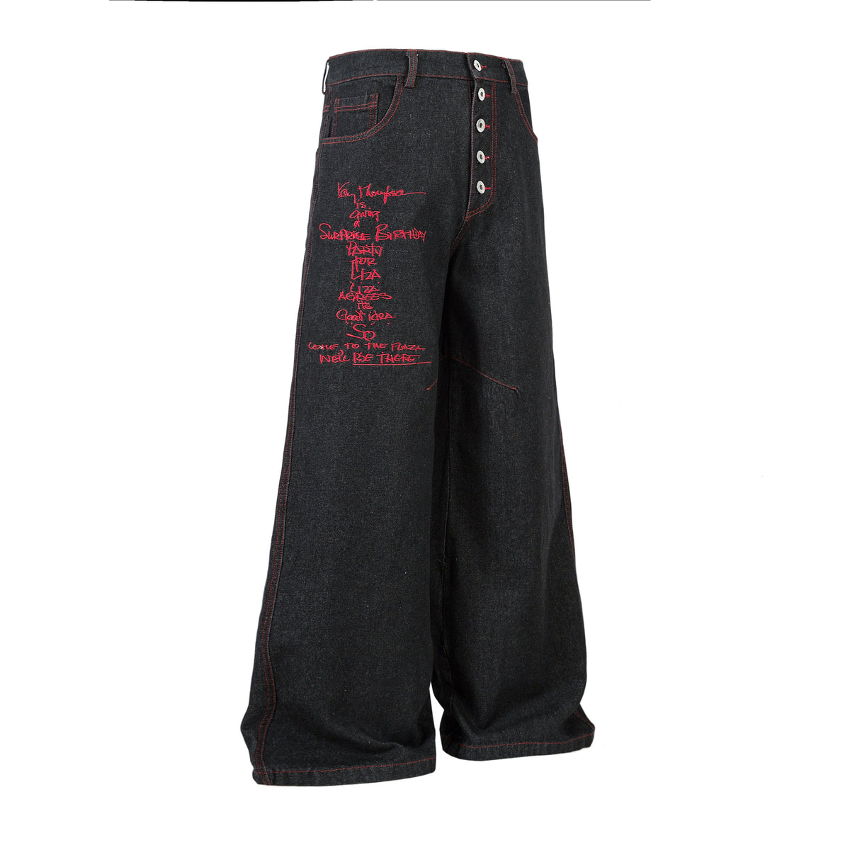 Iron Cross Embroidered | Baggy Jeans - OMYGOODS