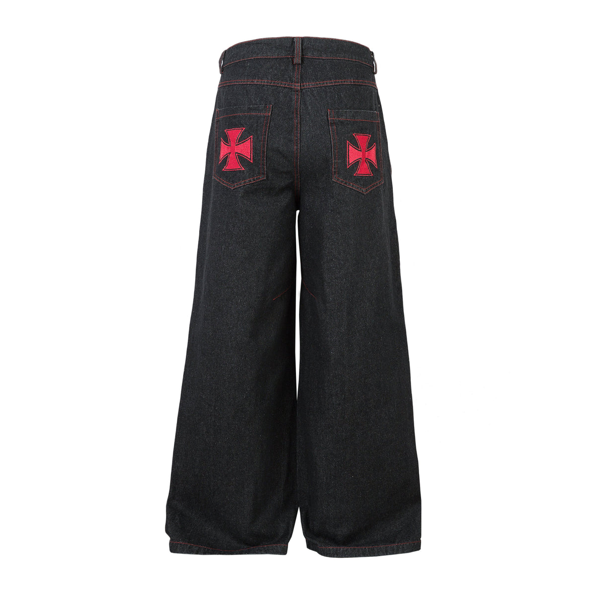 Iron Cross Embroidered | Baggy Jeans - OMYGOODS