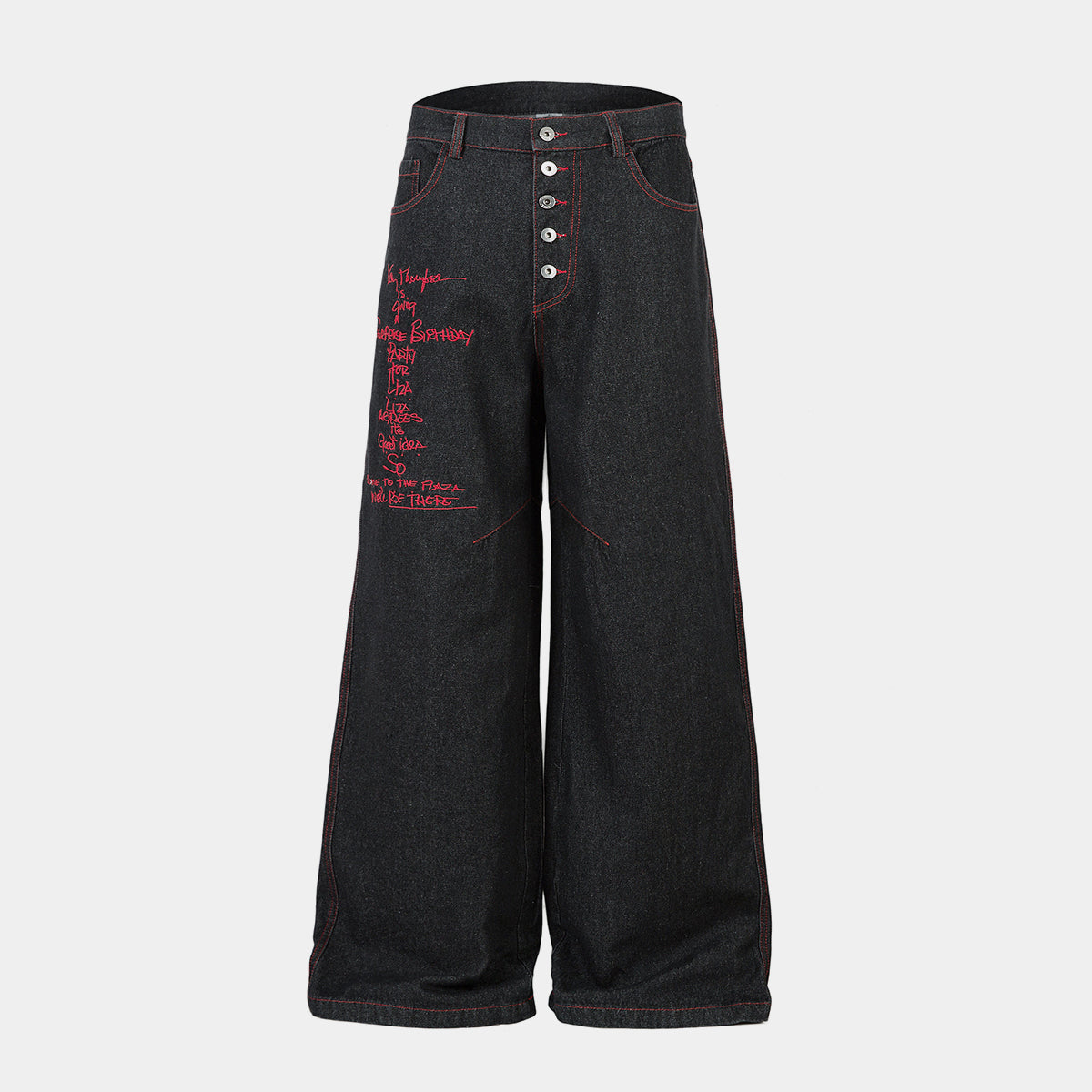 Iron Cross Embroidered | Baggy Jeans - OMYGOODS