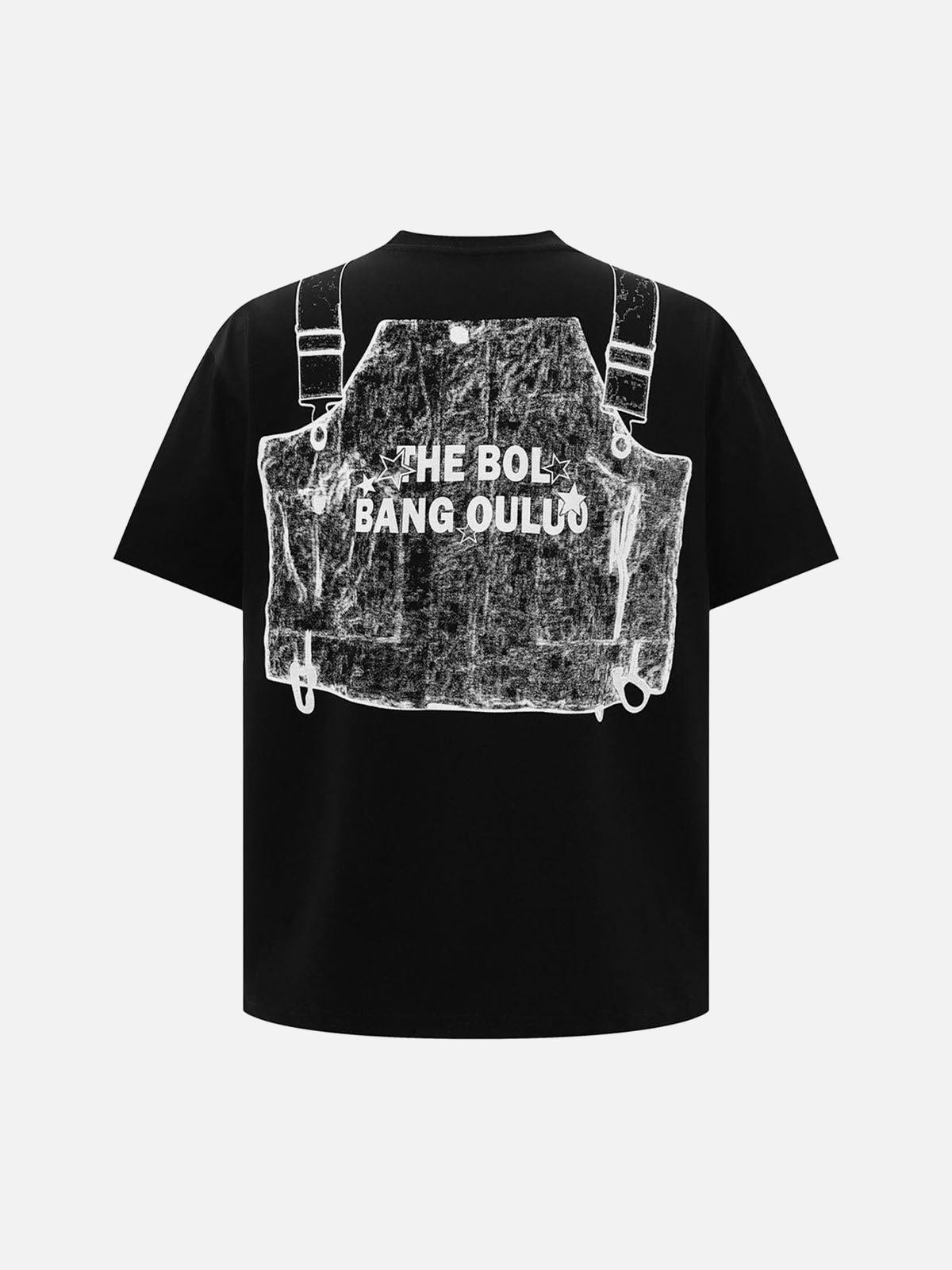 Omygoods Jacket Print Graphic T-Shirt