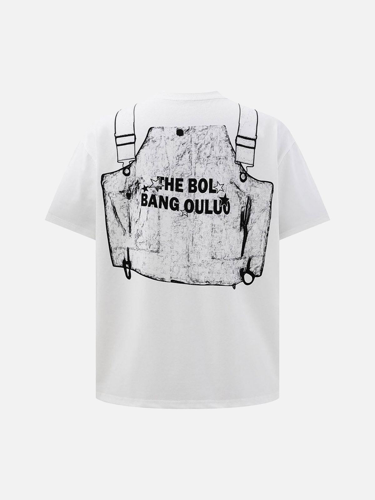 Omygoods Jacket Print Graphic T-Shirt
