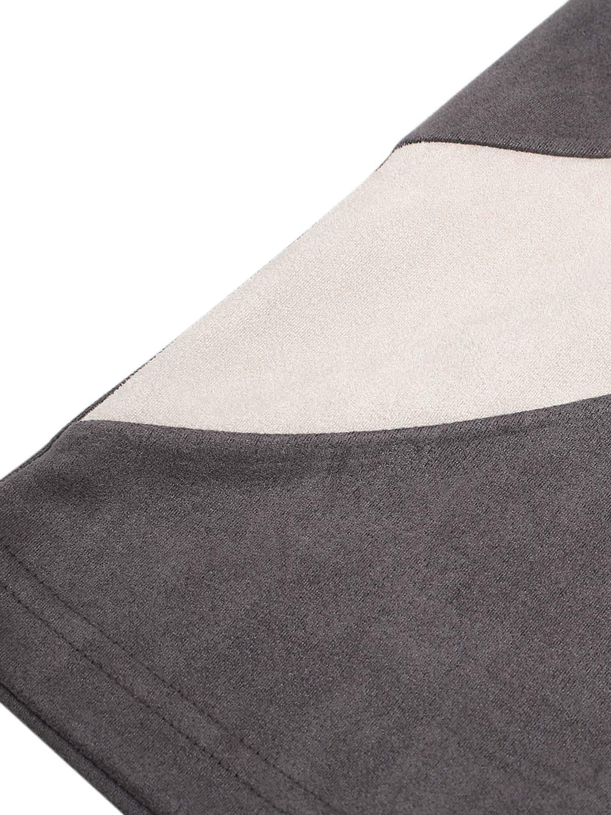 Omygoods Jersey Deconstructed Contrast Color Stitching Print T-Shirt