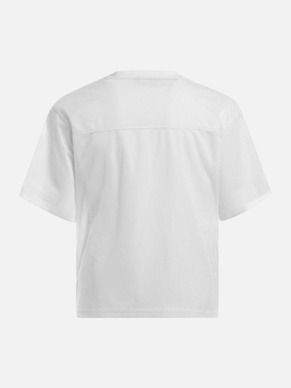 Omygoods Jersey Letter Print Quick Dry V-Neck T-Shirt