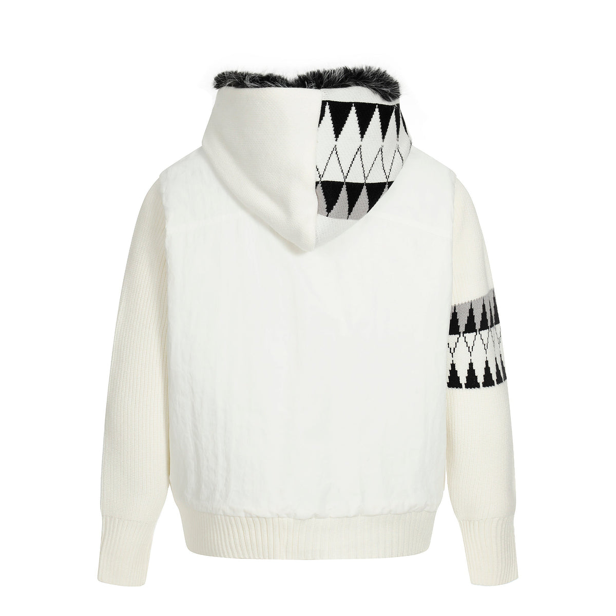 Knit Contrast | Fleece Hooded Jacket - OMYGOODS