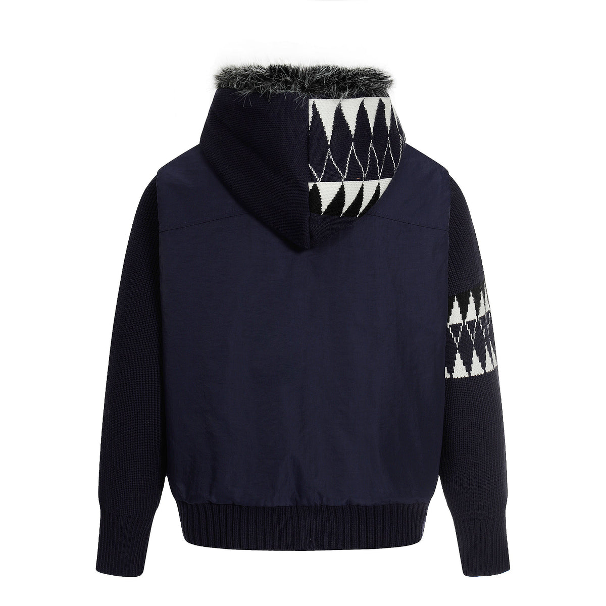 Knit Contrast | Fleece Hooded Jacket - OMYGOODS