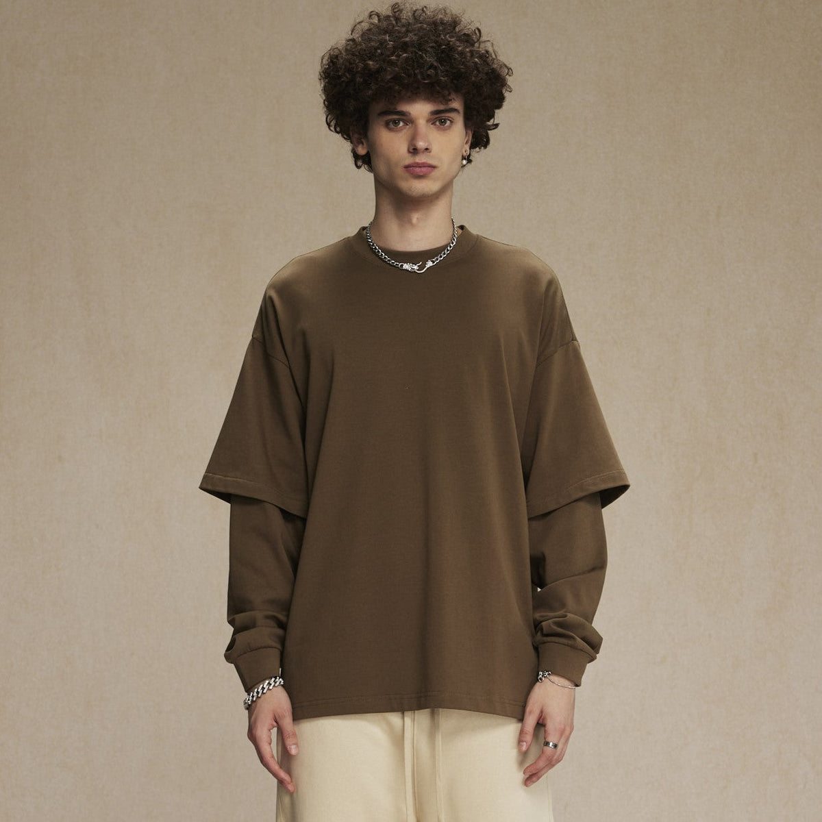 Layered Sleeve Design | Long Sleeve T-Shirt - OMYGOODS