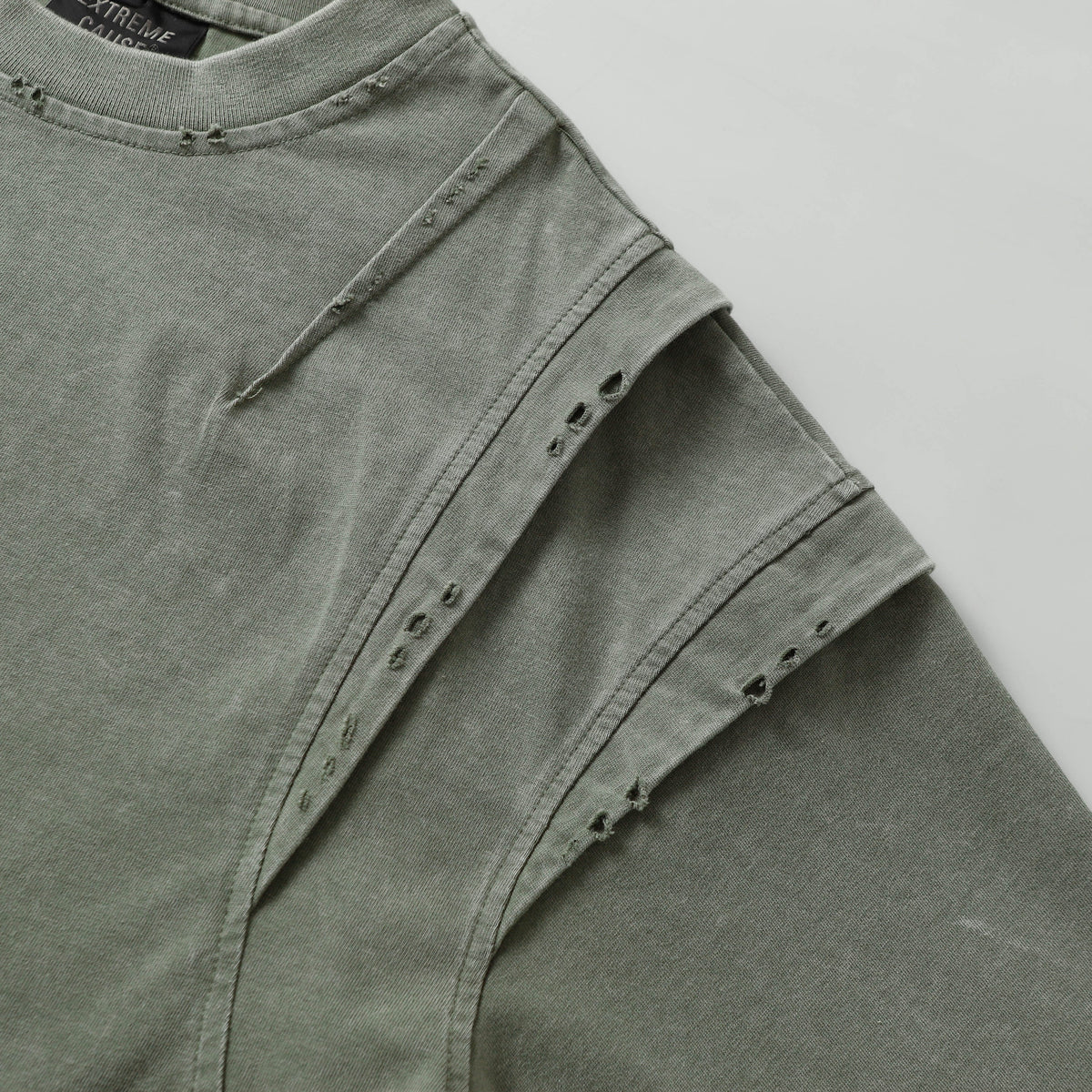 Layered Stitching | Washed T-Shirt - OMYGOODS