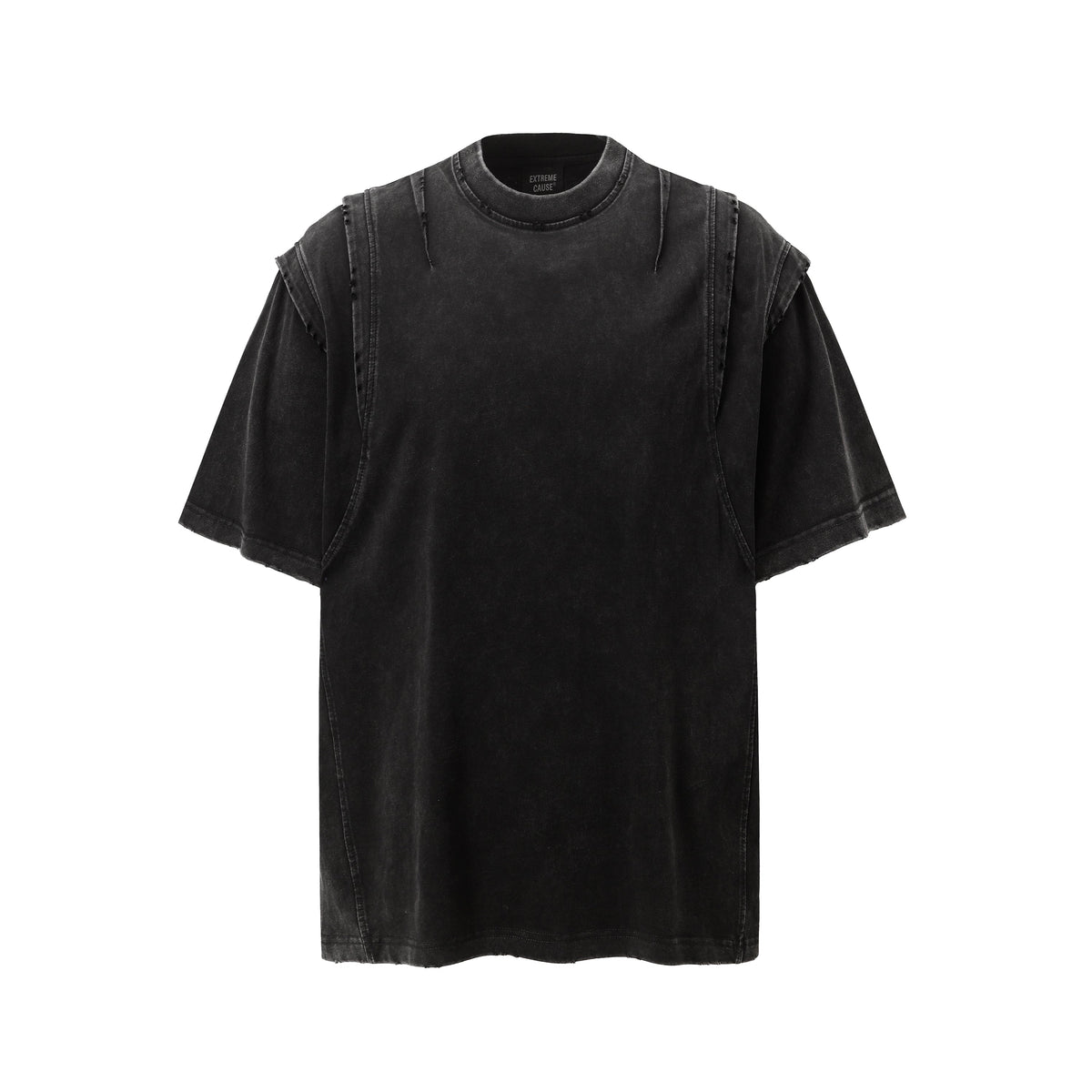 Layered Stitching | Washed T-Shirt - OMYGOODS