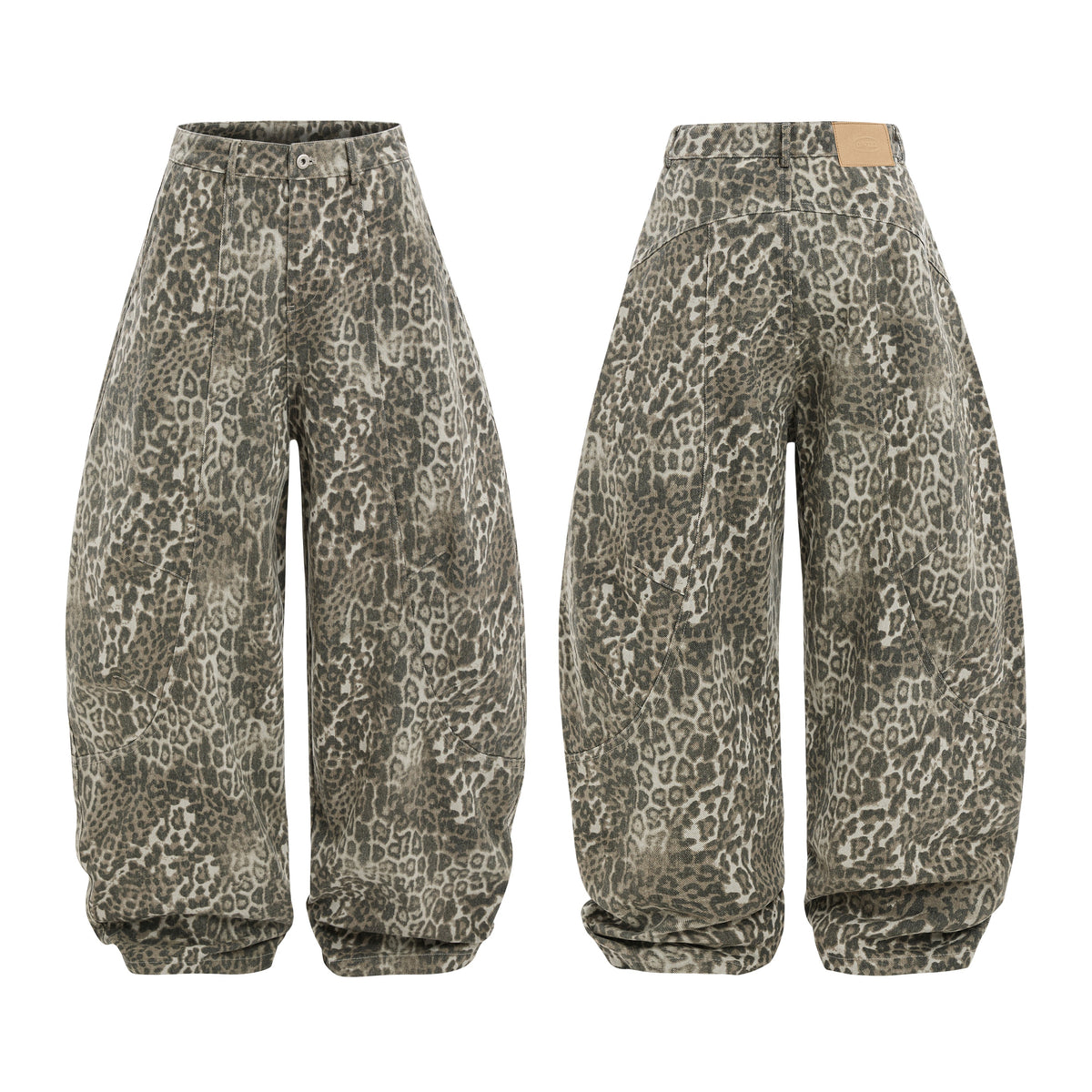Leopard Baggy Jeans for Effortless Style and Comfort - OMYGOODS