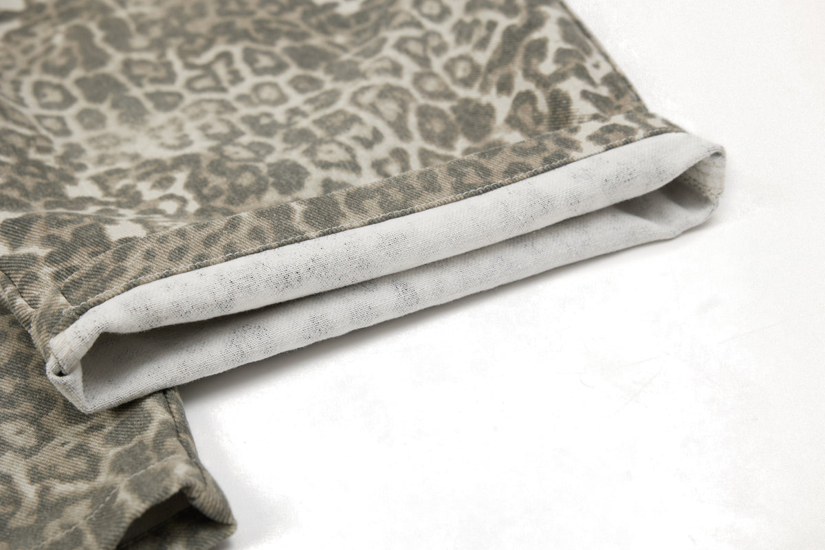 Leopard Baggy Jeans for Effortless Style and Comfort - OMYGOODS