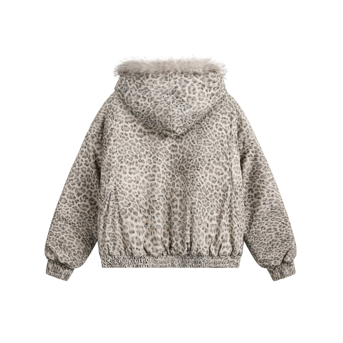 Leopard Patterned / Faux Fur Jacket - OMYGOODS