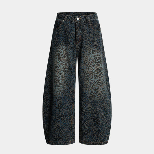 Leopard Print | Denim Street Barrel Jeans - OMYGOODS