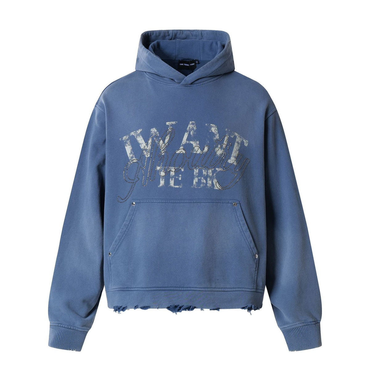 Letter Print | Oversized Washed Hoodie - OMYGOODS