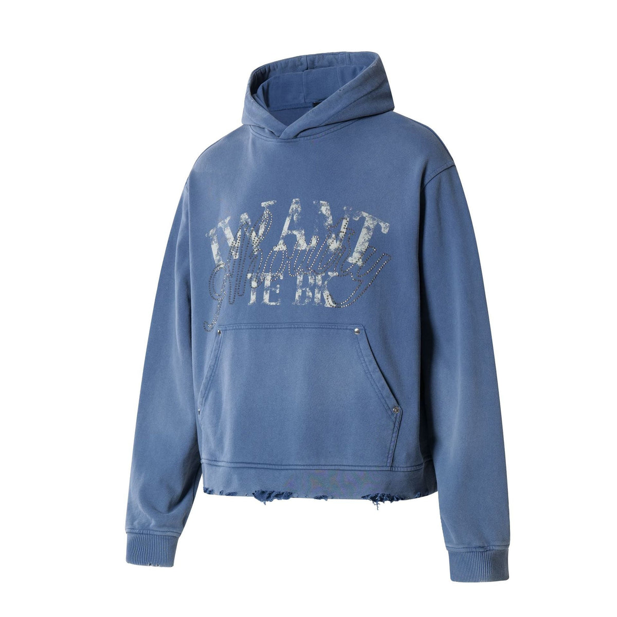 Letter Print | Oversized Washed Hoodie - OMYGOODS