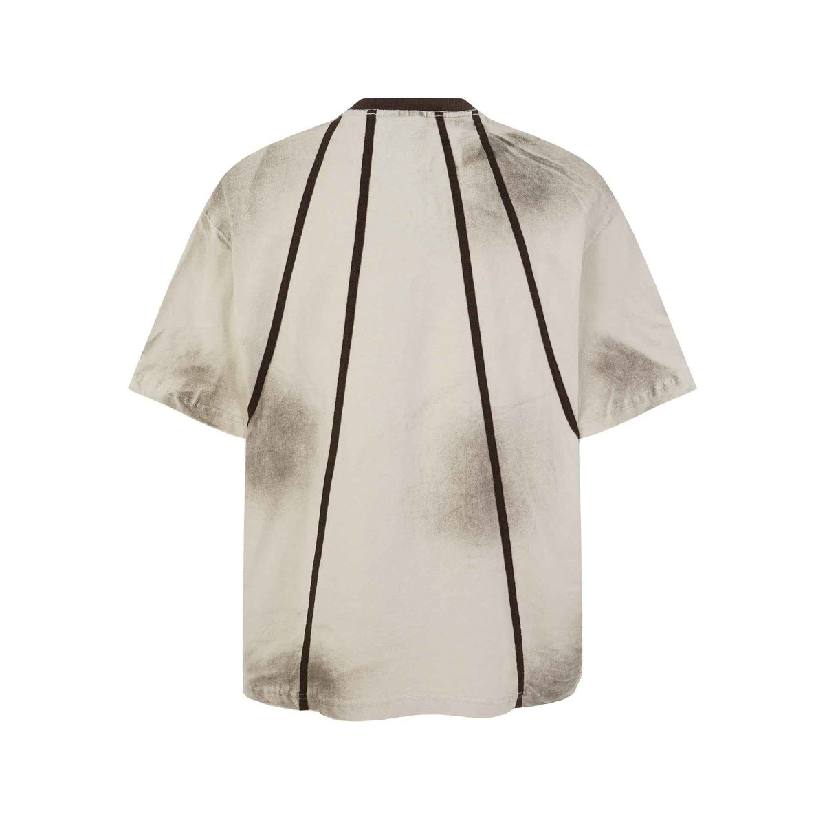 Line segmentation gradient short sleeved shirt