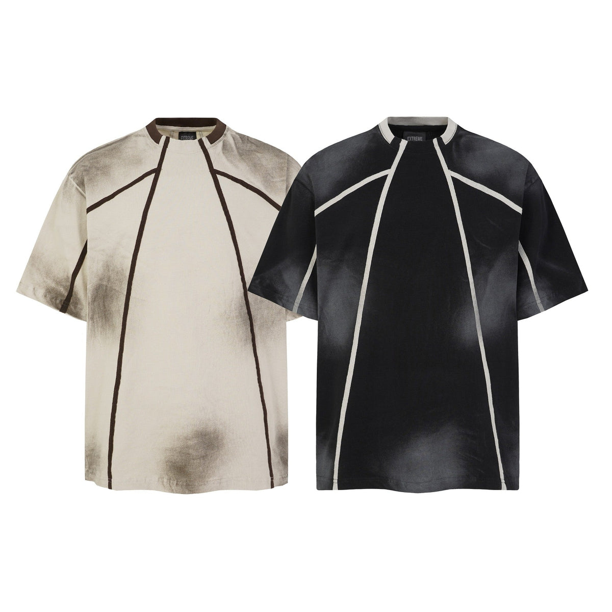 Line segmentation gradient short sleeved shirt - OMYGOODS