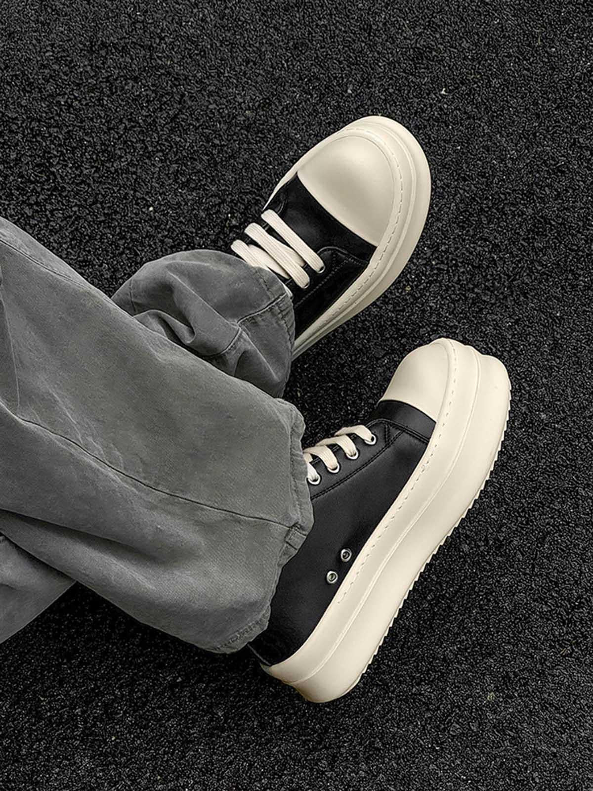 Omygoods Low-Top German Training Chunky Sneakers