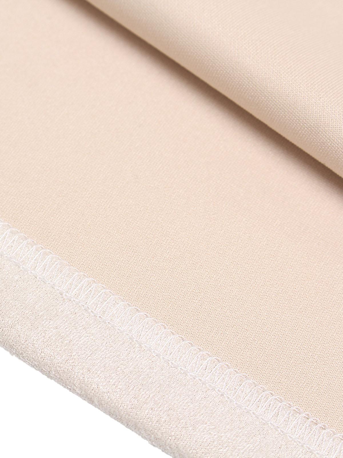 Omygoods Metallic Print Suede Crew Neck T-Shirt