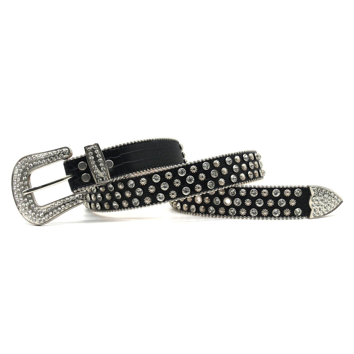 Midnight Spark | Black Rhinestone Belt - OMYGOODS