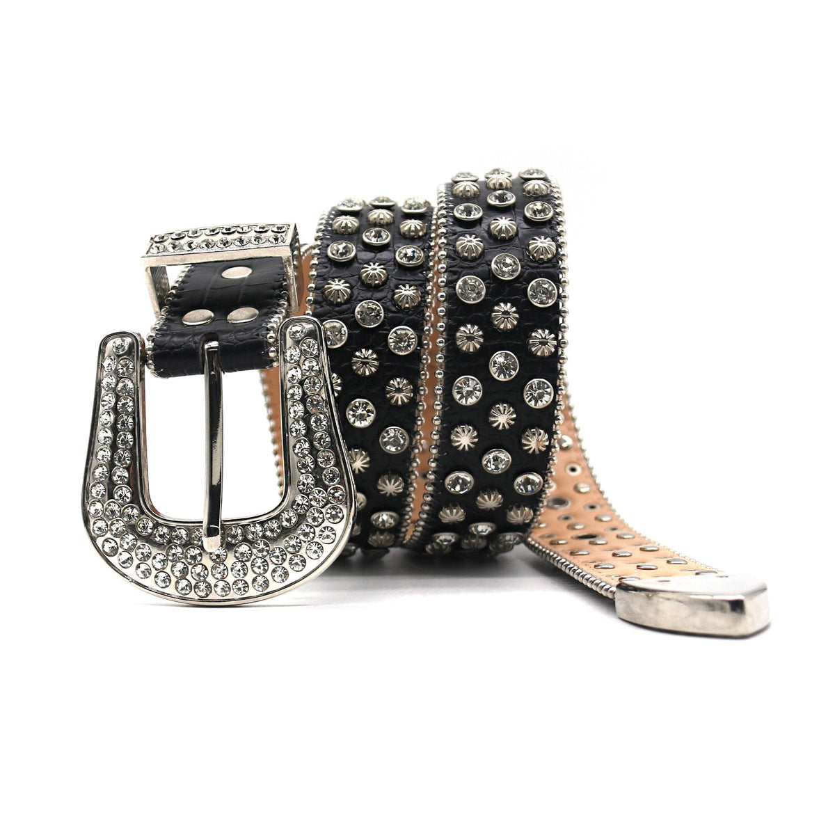 Midnight Spark | Black Rhinestone Belt - OMYGOODS