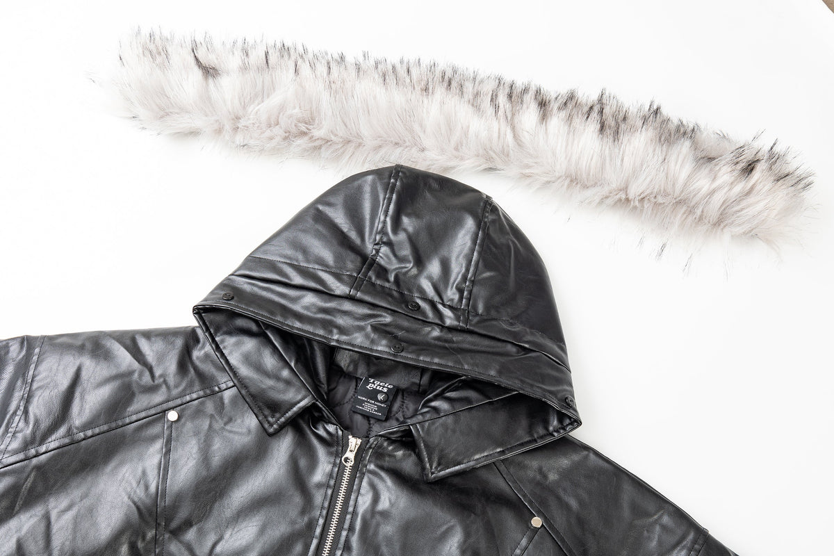 Moto Style | Faux Fur PU Jacket - OMYGOODS