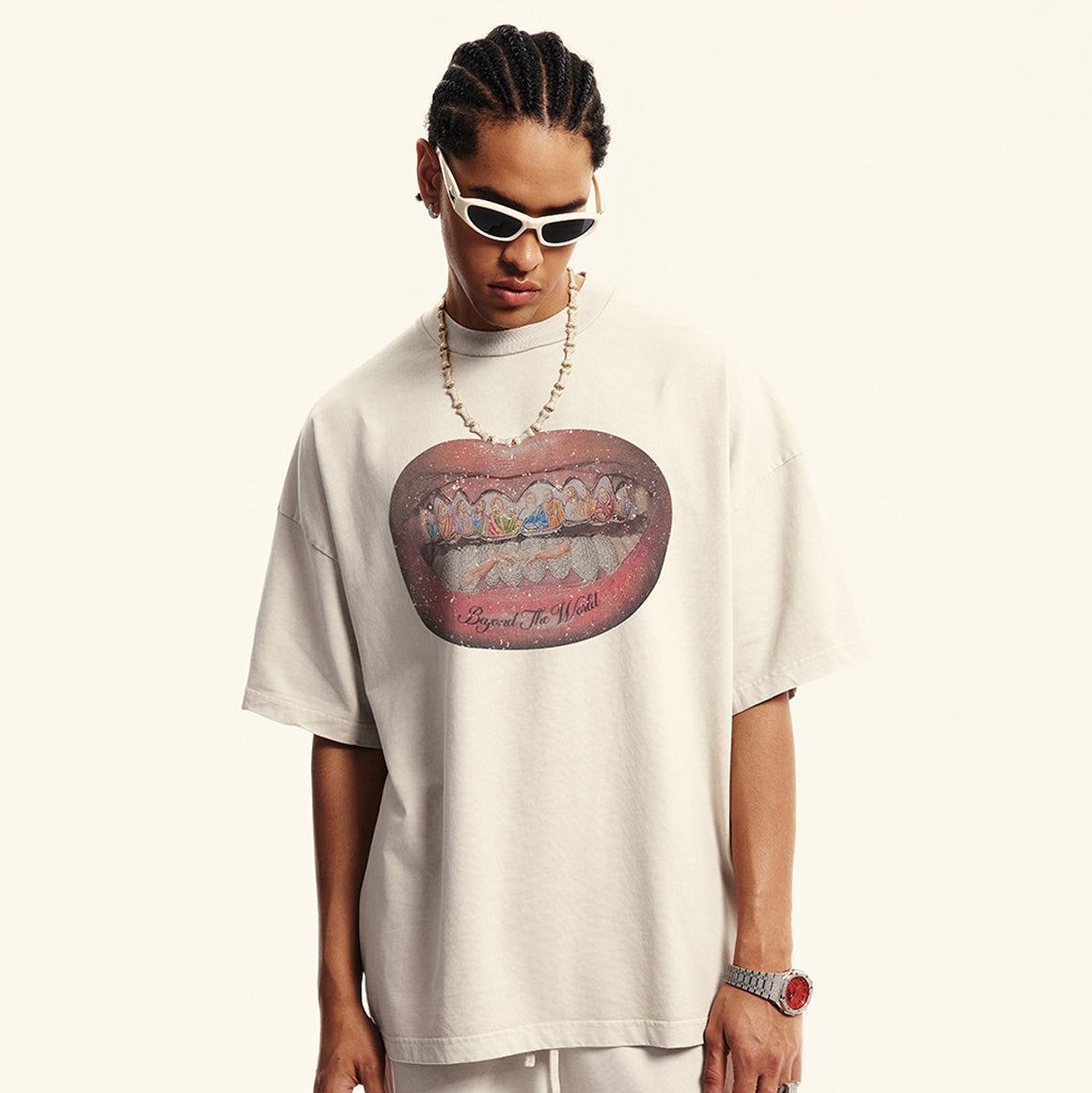 Mouth Graphic Print | Hip Hop T-Shirt - OMYGOODS