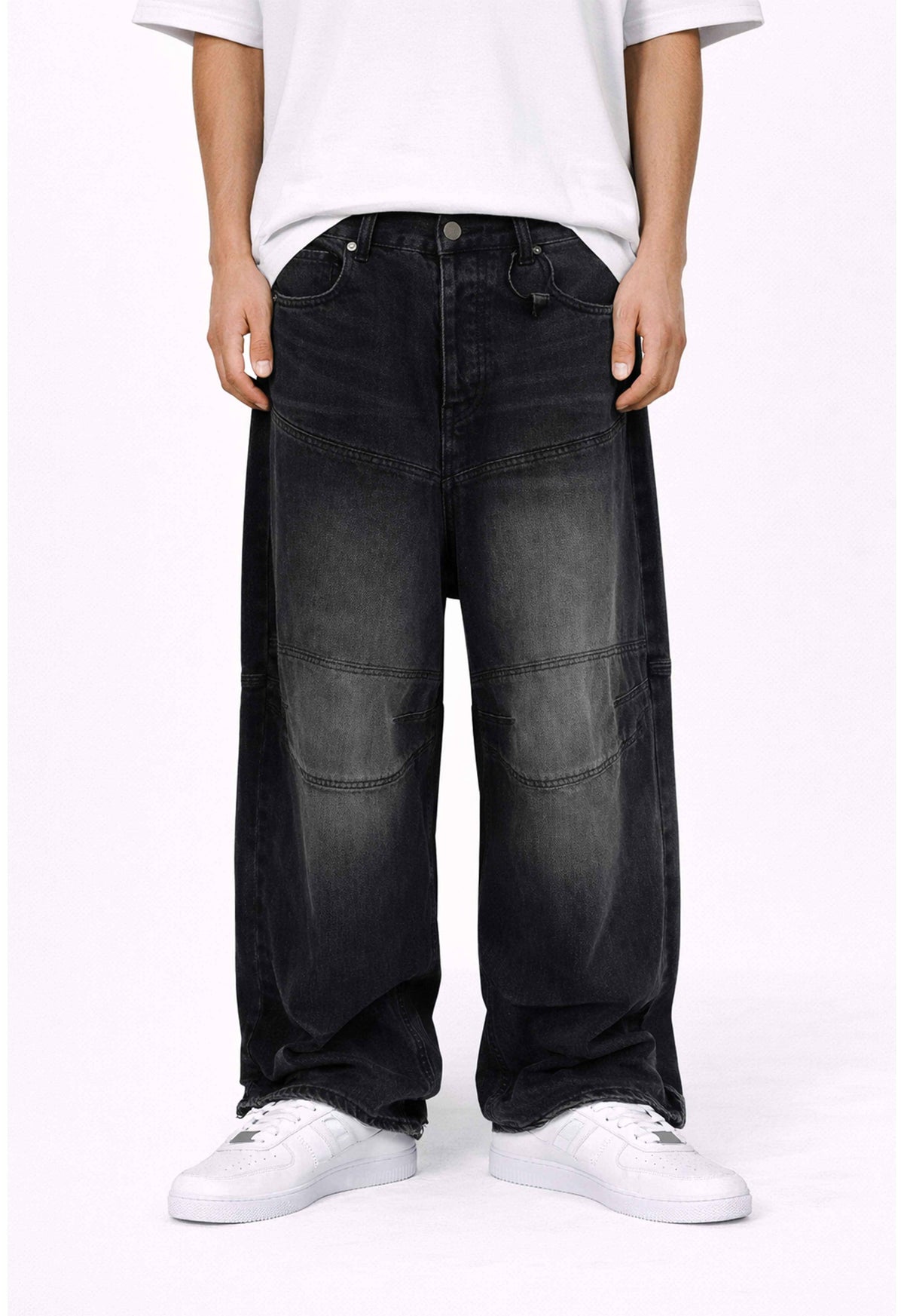 NOIR BAGGY BIKER DENIM