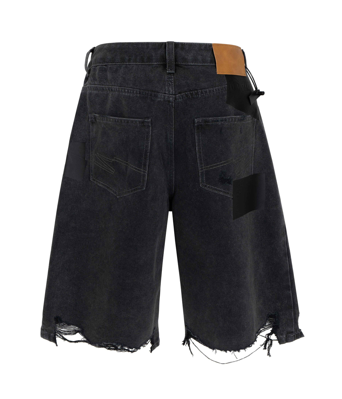 NOIR CUTOFF DENIM SHORTS