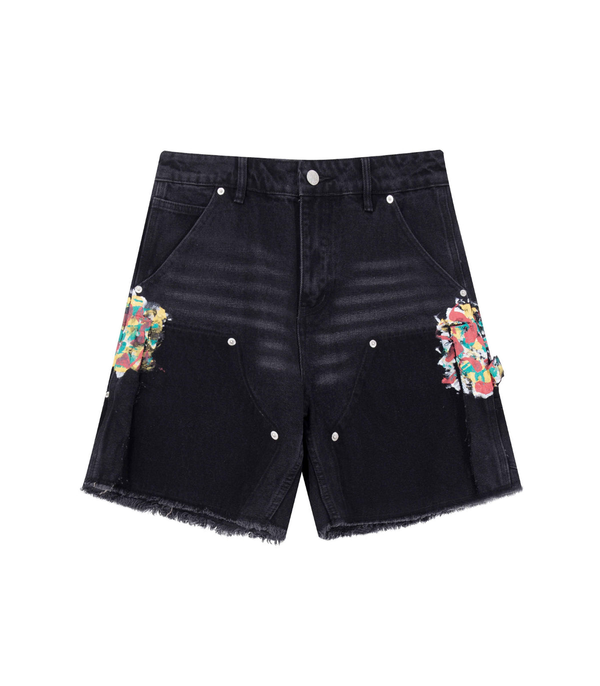 NOIR SPLIT PAINTERS SHORTS
