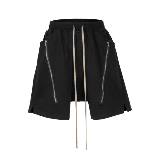 NOIR ZIP DRAWSTRING CARGO SHORTS
