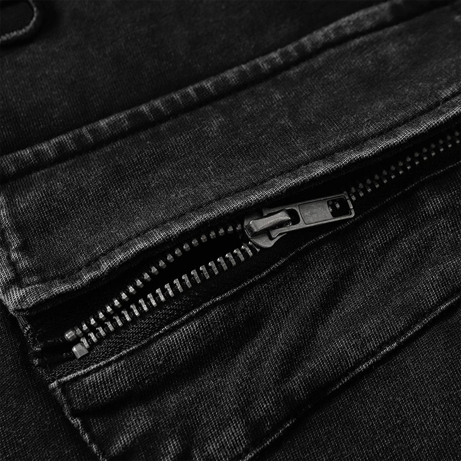 Oversized Cargo Pockets Patchwork T-Shirts - OMYGOODS