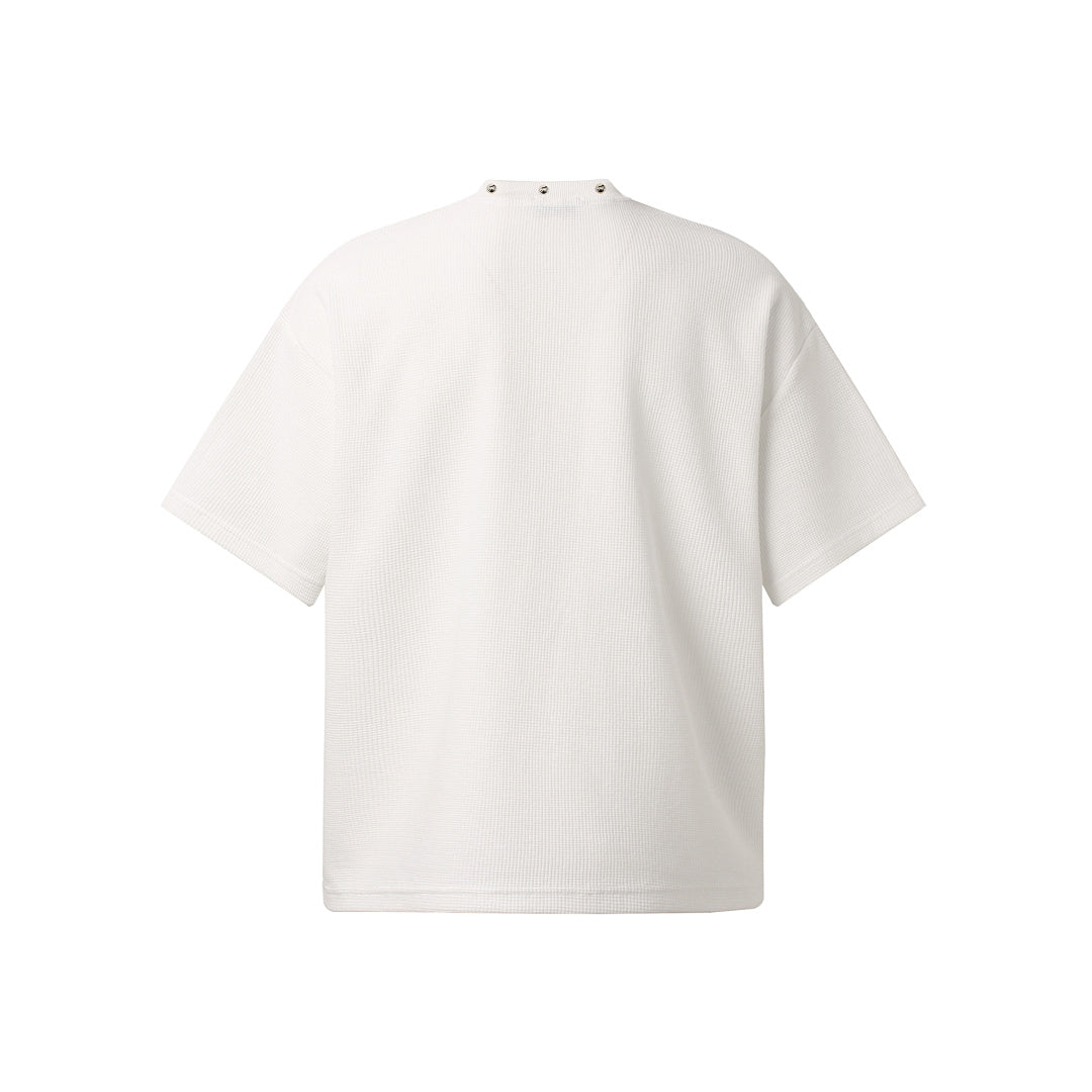 Oversized Newspaper Headline Waffle T-Shirt - OMYGOODS