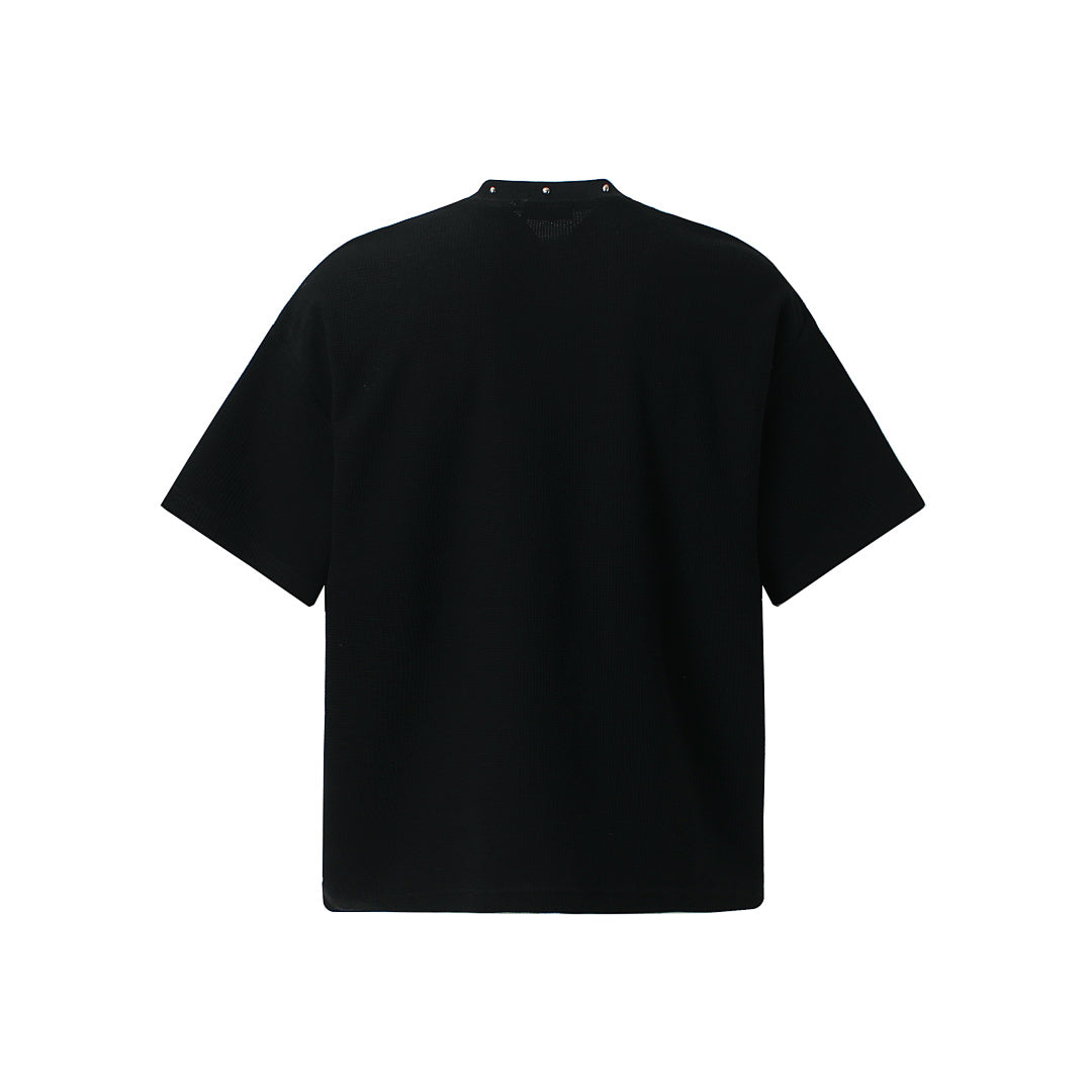 Oversized Newspaper Headline Waffle T-Shirt - OMYGOODS