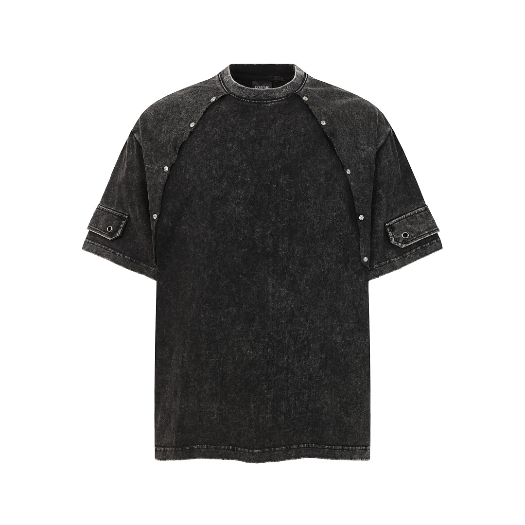 Panel Cotton Stitch T-Shirt - OMYGOODS