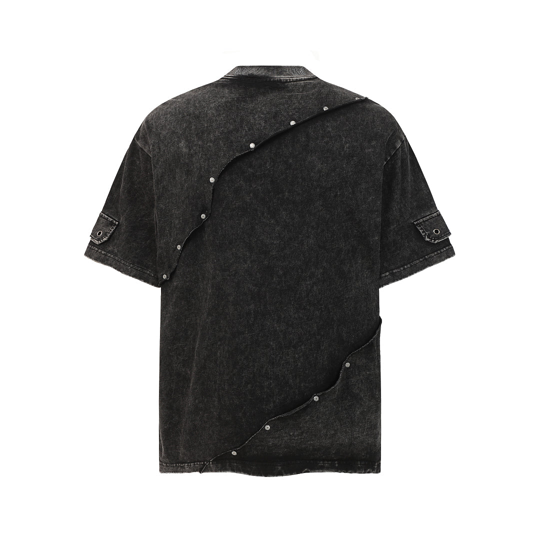 Panel Cotton Stitch T-Shirt - OMYGOODS