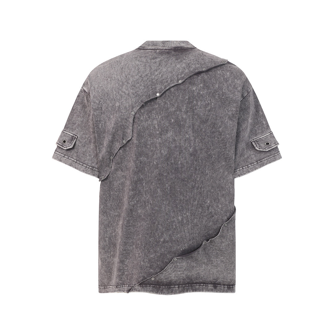 Panel Cotton Stitch T-Shirt - OMYGOODS