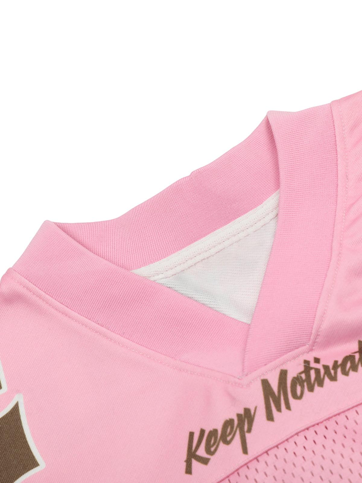 Omygoods Pink Flame Print Jersey T-Shirt