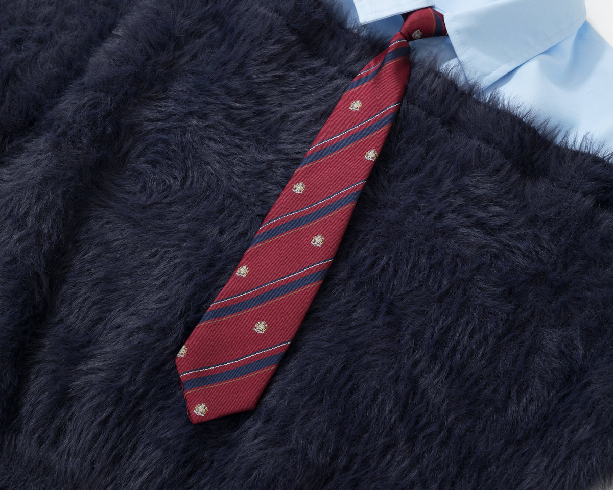 Preppy Fuzz | Mock-Layered Tie Collar Sweater - OMYGOODS