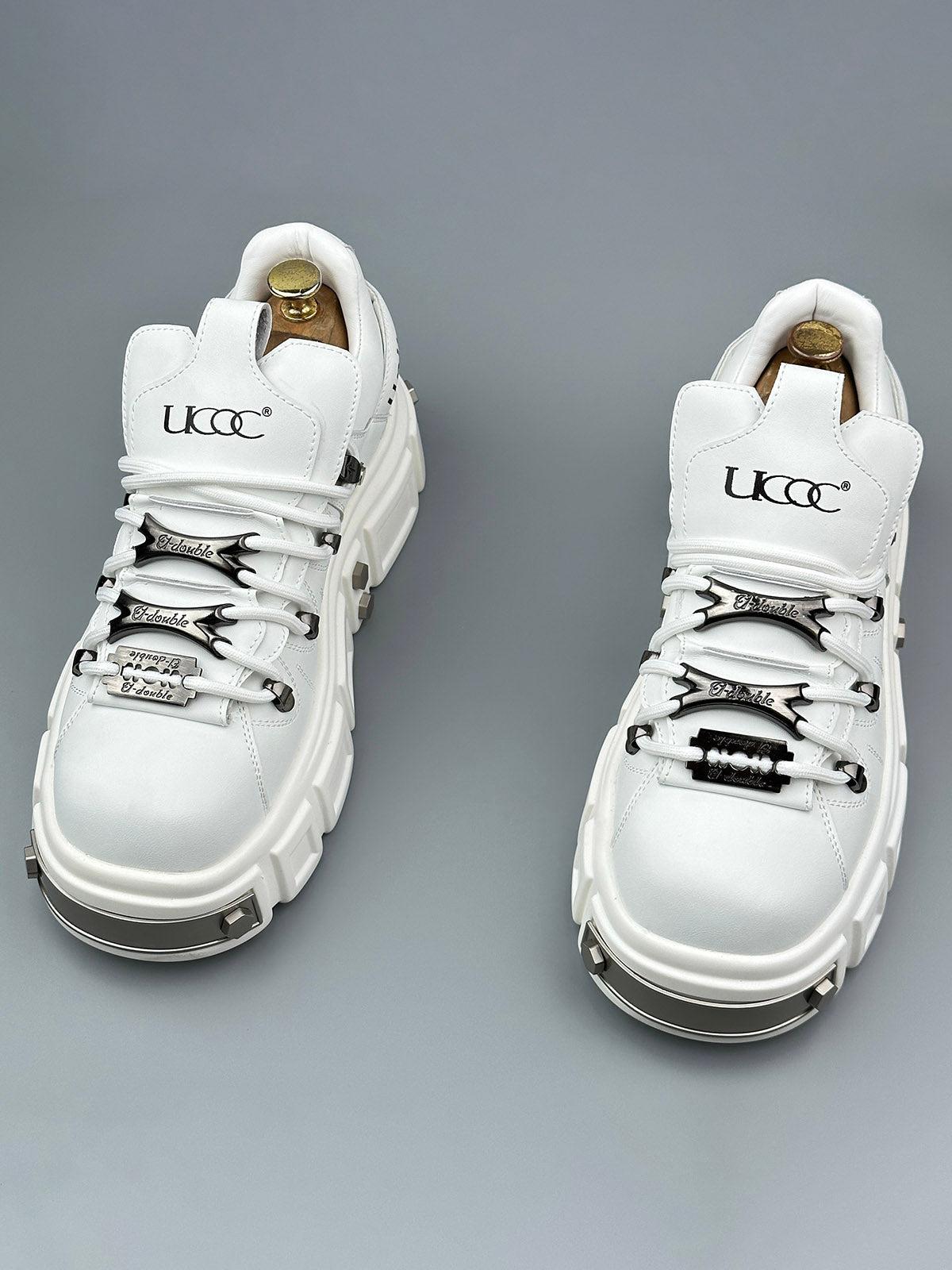Omygoods Punk Style Rivet Derby Shoes
