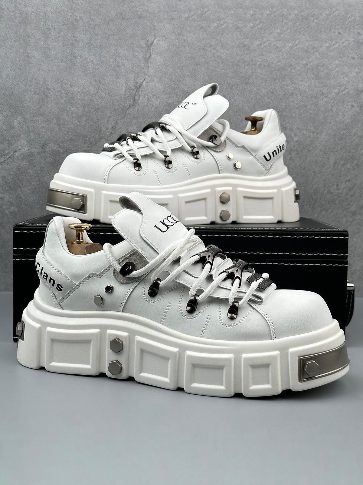 Omygoods Punk Style Rivet Derby Shoes