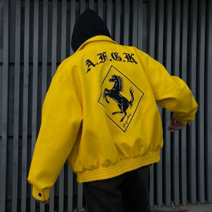 Racing | Retro Leather Jacket - OMYGOODS